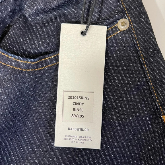 Baldwin Kansas City Cindy NWT Dark Wash Mid-rise Straight Leg Jeans 27 Women’s - Picture 12 of 14